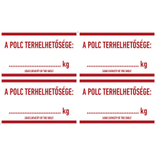 egyéb A POLC TERHELHETŐSÉGE: … KG, vinil öntapadó, 100x60 információs címke