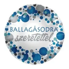 egyéb Ballagásodra Szeretettel Kék Pasztell Konfettis Fólia Lufi, 43 cm party kellék