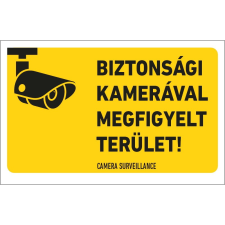 egyéb BIZTONSÁGI KAMERÁVAL MEGFIGYELT TERÜLET!, PVC 1 mm, 400x250 információs címke