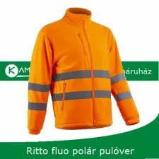 egyéb Felső Ritto cipzáros polár Hi-Viz narancs 2XL láthatósági ruházat