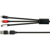 egyéb Good Connections PY-USB001S 6in1 USB Type-A / Type-C apa - USB Type-C / MicroUSB / Lightning apa Adat és töltő kábel - Fekete (1.2m) (PY-USB001S)