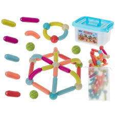 EGYÉB GYÁRTÓ KX5266_1 mágneses építőjáték, 50db-os, Többszínű barkácsolás, építés