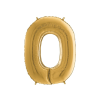 egyéb Héliumos fólia lufi, 0-as szám, 65 cm, arany
