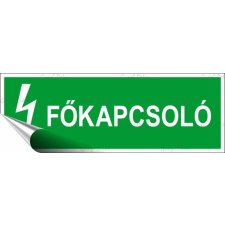 egyéb Információs matrica, 14x5 cm, "Főkapcsoló" információs címke