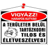 egyéb Információs tábla, 35x25 cm, "Vigyázz harapós kutyák!"