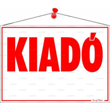 egyéb Információs tábla, 50x35 cm, "Kiadó" információs címke