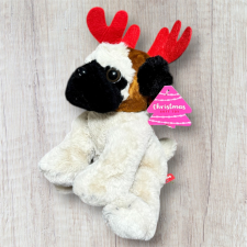 egyéb Karácsonyi mopsz kutya-ÚJ plüssfigura