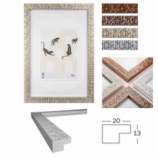 egyéb Képkeret, műanyag, 10x15 cm, "Mosaic", ezüst (DKLM004) (DKLM004) fényképkeret