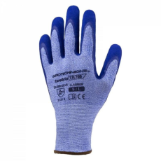 egyéb Kesztyű latex duplán mártott poliészter csúszásbiztos kék 10