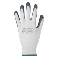 egyéb Kesztyű Nitrax Basic kötött nitril bevonattal white/grey 10