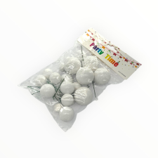 egyéb Különböző méretű gömb tortadísz, műanyag, fehér, 20db sütés és főzés