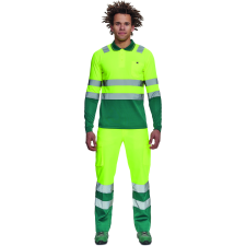 egyéb LEON HV póló hosszú ujjú (sárga/zöld, 3XL) munkaruha