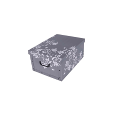 egyéb Miss Space Maxi Karton Tárolódoboz 45L - Szürke barokk virágos minta (P0160-6065) bútor