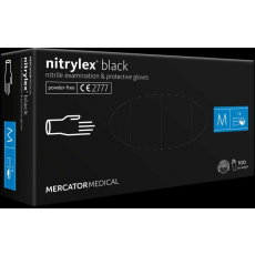 egyéb Nitrylex Black púdermentes nitril egyszer használatos kesztyű, 100db / doboz, S