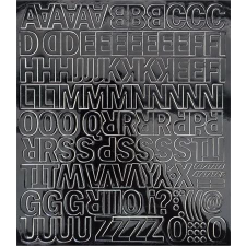 egyéb Öntapadós matrica, 2 cm-es, betűlap, fekete információs címke