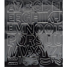 egyéb Öntapadós matrica, 3 cm-es, betűlap, fekete információs címke