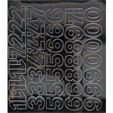 egyéb Öntapadós matrica, 3 cm-es, számlap, fekete információs címke