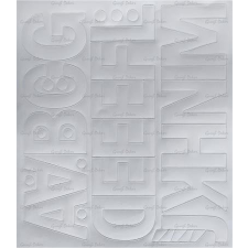 egyéb Öntapadós matrica, 5 cm-es, betűlap, ABC első fele, fehér információs címke