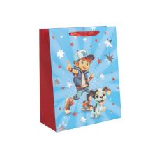 egyéb Papírtasak kisfiú kutyával 18x23cm ajándéktasak
