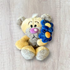 egyéb Pimboli maci, kék virággal plüssfigura