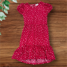 egyéb Piros, szívecskés ruha lányka ruha