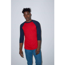 egyéb Póló American Apparel unisex, heather grey/red, XL munkaruha