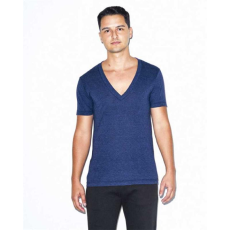 egyéb Póló American Apparel v-nyakú unisex, tri-indigo, S