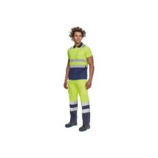 egyéb Póló Cadiz Hi-Vis galléros, fluo sárga/sötétkék, 4XL