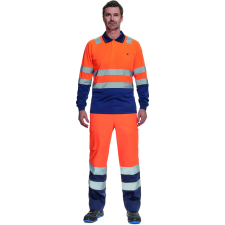 egyéb Póló Leon Hi-Vis hosszú ujjú narancs/navy 5XL láthatósági ruházat