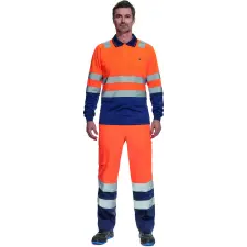 egyéb Póló Leon Hi-Vis hosszú ujjú narancs/navy XS láthatósági ruházat