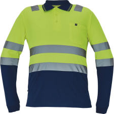 egyéb Póló Leon Hi-Vis hosszú ujjú sárga/navy M láthatósági ruházat
