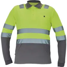 egyéb Póló Leon Hi-Vis hosszú ujjú sárga/szürke XS láthatósági ruházat