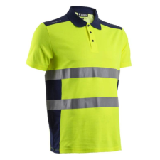 egyéb Póló Oki rövid ujjó galléros Hi-Viz sárga/sötétkék XL munkaruha