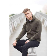 egyéb Pulóver Just Hoods kapucnis unisex (80%pamut 20%poliészter) black smoke, S munkaruha