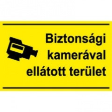 egyéb Sorozattábla, BIZTONSÁGI KAMERÁVAL MEGFIGYELT TERÜLET, PVC információs címke