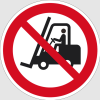 egyéb Szállítóeszközzel behajtani tilos! matrica / padlójelölő (ISO 7010-P006 piktogram) vinil öntapadó