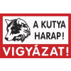egyéb Tábla PVC 1mm, A kutya harap! Vigyázat!, 160x100mm