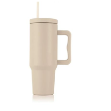 egyéb Termoszbögre, 1,2 l, szívószállal, füllel, bézs (KHKE679) (KHKE679) bögrék, csészék