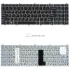 egyéb TurboX-Clevo W650EH, W650SR, W650SB, W650SF, W650SH, W655SR gyári billentyűzet (US kiosztás, ezüst keret)