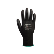 egyéb Védőkesztyű PU tenyérmártással nylon méret M A120 Portwest fekete védőkesztyű