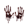 egyéb Véres kéz gél matrica, 30x30 cm