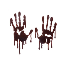 egyéb Véres kéz gél matrica, 30x30 cm party kellék