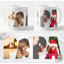  Egyedi fényképes Bögre - Család - PAPA bögrék, csészék