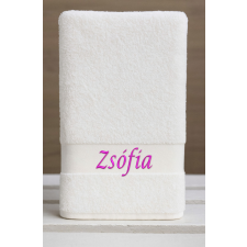  Egyedi névvel hímzett törölköző/Fehér pink Classic Charm lakástextília