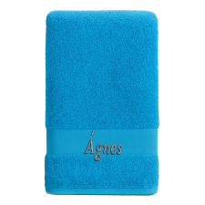  Egyedi névvel hímzett törölköző/Karibi kék lakástextília