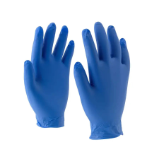  Egyszerhasználatos púdermentes nitril kesztyű, 100 db / 1 doboz (kék, M) védőkesztyű