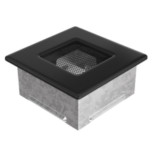  Egyszerű szellőzőrács fekete 11x11cm hűtés, fűtés szerelvény