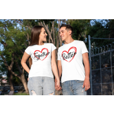  Együtt Jobb fehér póló (Together Better) egyedi ajándék