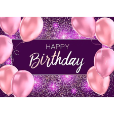 Ehető ostyakártya - Happy Birthday (pink, 6db) sütés és főzés