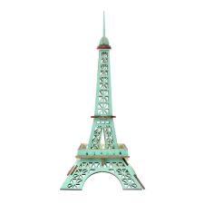  Eiffel-torony fa 3D puzzle türkizkék puzzle, kirakós